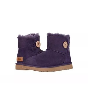 Ugg Purple Bailey Button Mini Boot